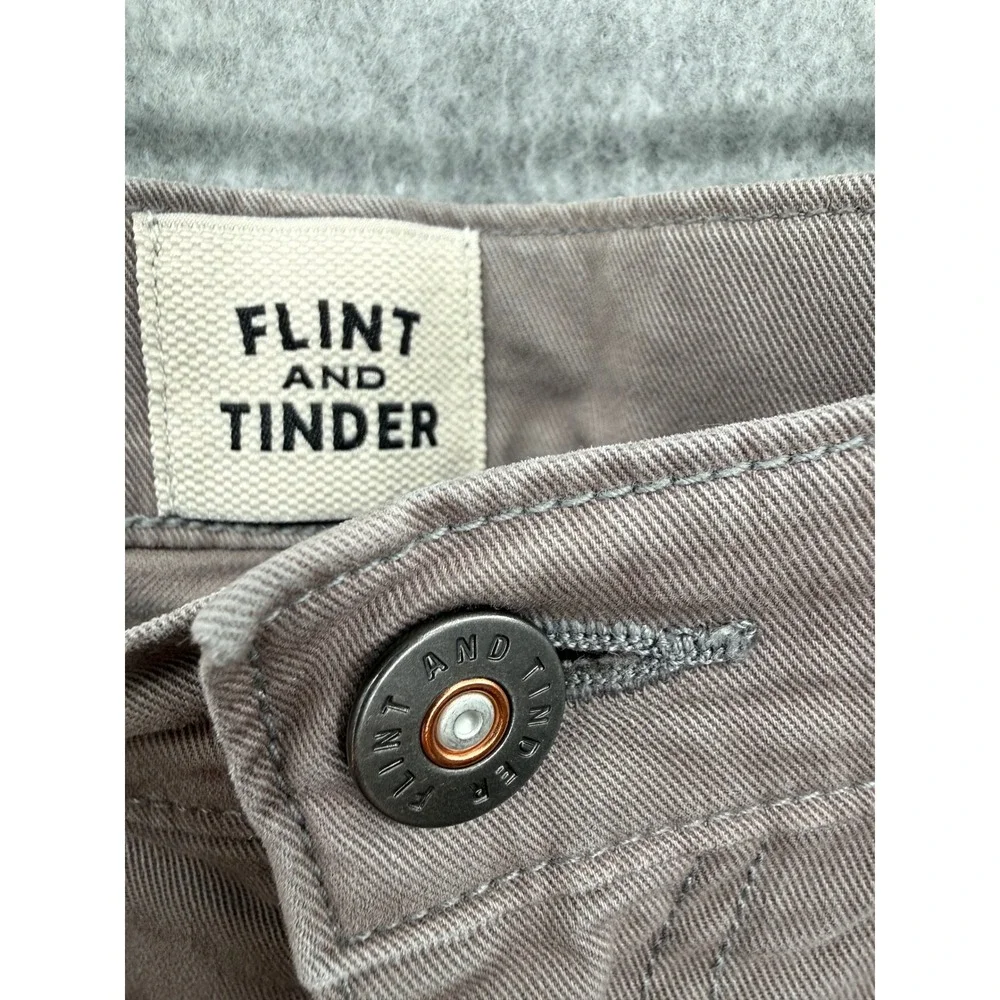 Flint and Tinder 365 Pants Mens 32x30 Taupe Slim Fit Stretch Chino Trousers